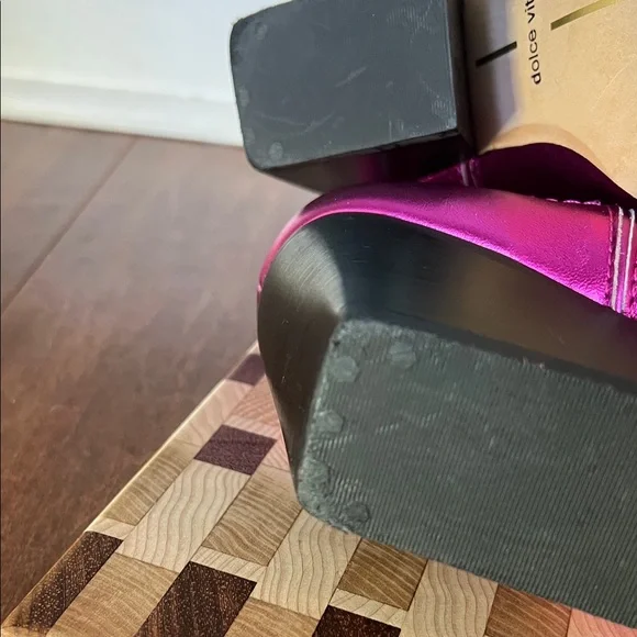 Dolce Vita Metallic Pink Heeled Boots - Picture 5 of 7